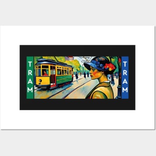 The Art of Trams - Neo-Impressionism Style #003 - Mugs For Transit Lovers Posters and Art